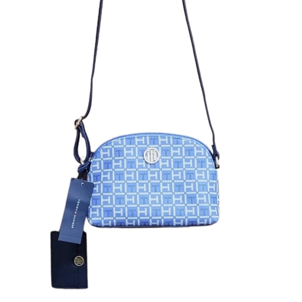 Tommy Hilfiger Blue Crossbody Bag Jacquard Design